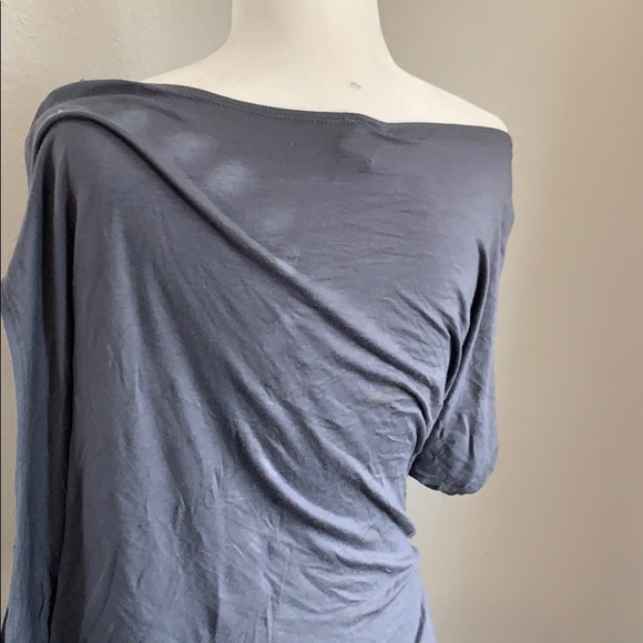 Grey Butterfly Asymmetrical Tunic Dress - Picture 6 of 7